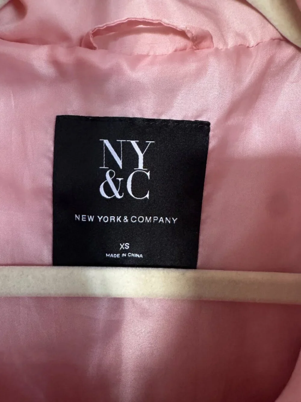 New York & Company Pink Quilted Puffer Jacket - XS